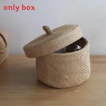 (Plain) Wicker Seagrass Flower Pot Boxes Sundries Storage Baskets With Lids For Office Use Home And