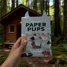 (Dog) Creative DIY Origami Paper 50 Sheets Cats Dogs Dinosaur Handmade DIY Paper Folding Animal Fun Craft Folding Animal Folding Set