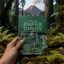 (Dinosaur) Creative DIY Origami Paper 50 Sheets Cats Dogs Dinosaur Handmade DIY Paper Folding Animal Fun Craft Folding Animal Folding Set