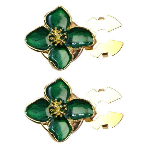 Wunderschöne Knopfabdeckungen mit Blumenmuster, Perlen und-Grün