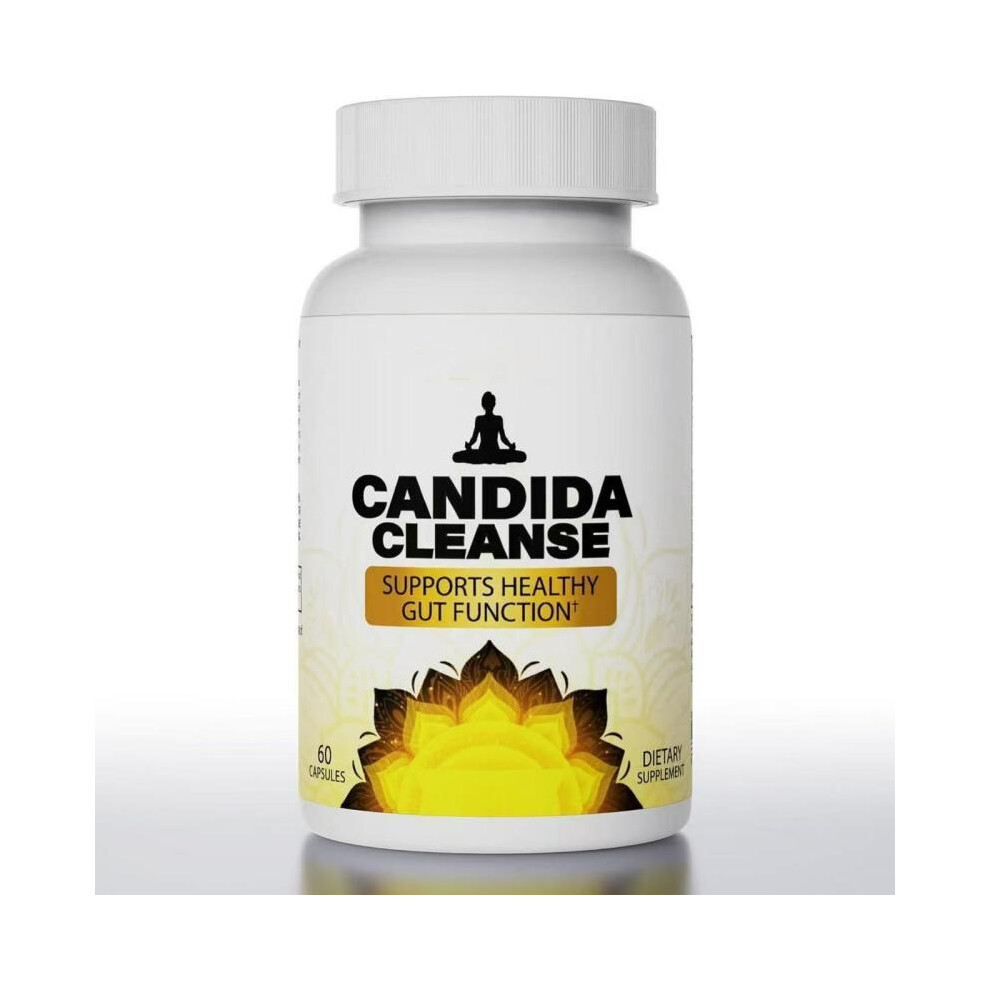 (1pcs) Candida Cleanse Dietary Supplement Capsules - Supports Healthy Gut Function - 60 Capsules