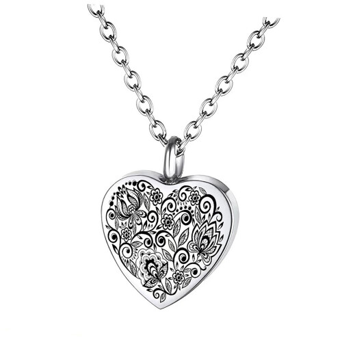 Zu öffnender Design-Halter für Haustierasche mit-Silber