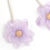 Packung mit 2 eleganten Blumen-Vorhangklammern, dekorative-Lila 9