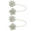 2 Stück handgemachte Blumen-Vorhang-Clip, flexibel,-Grün 1