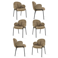 (Taupe, Set of 6) GOEURVANT Dining Chairs