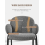 (Grey, Set of 2) GOEURVANT Fabric Dining Chairs, Ergonomic Upholstered Accent Chair with Armrests & Metal Legs 10