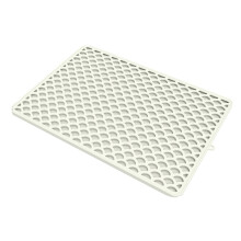 Dubbellaagse kattenbakmat Lekvrij siliconen Afneembaar-Beige