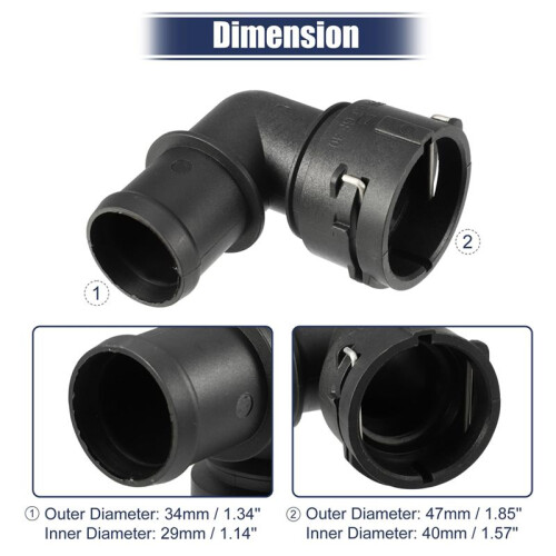 Engine Coolant Hose Connector Fit for  A3 2.0L A/T Quattro Base Hatchback 2010-2013 2