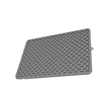 Dubbellaagse kattenbakmat Lekvrij siliconen Afneembaar-Grijs