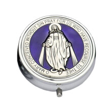 Elegante metalen souvenirdoos met spiegel voor het-MLY Blauw 5
