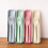 (Blue) 3Pcs/Set Portable Tableware Set Plastic Cutlery Sets Fork Spoon Chopsticks Suit Eco-friendly Reusable Travel Flatware With Box 2