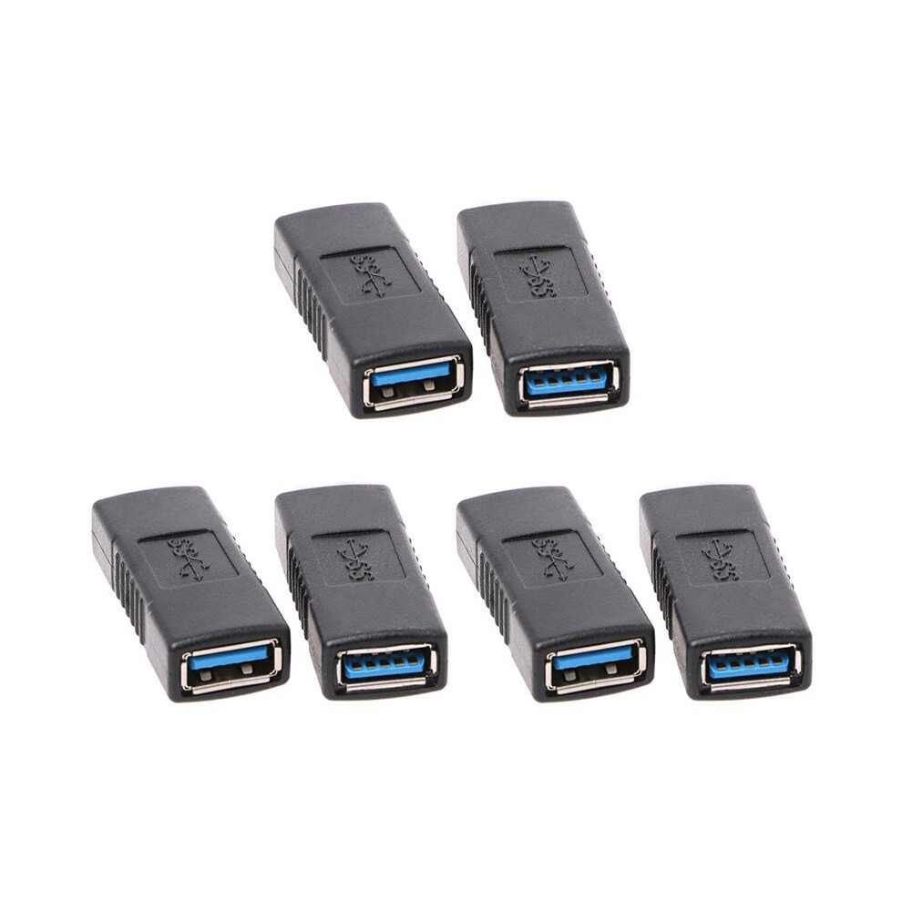 6Pcs Usb 3.0 Type A Female To Female Adapter Coupler Gender Changer Connector 4714095968645