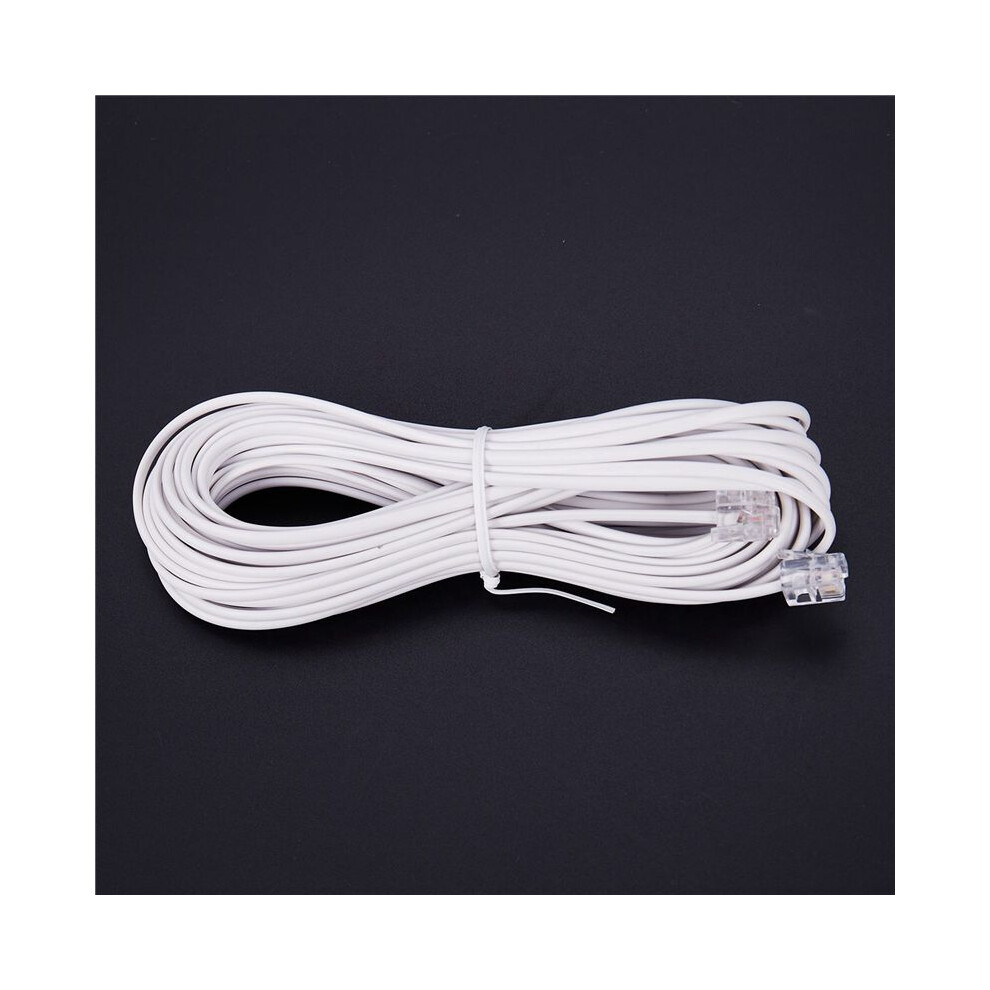 3Pcs 10M Rj11 Telephone Connector Extension Cable White 4713312643600