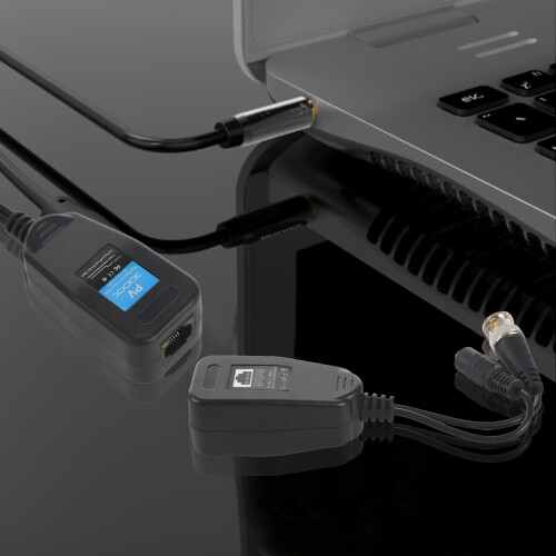 HD-CVI/TVI/AHD Passive Video Balun with Power Connector and RJ45 CAT5 Data Transmitter 5 Pair 2