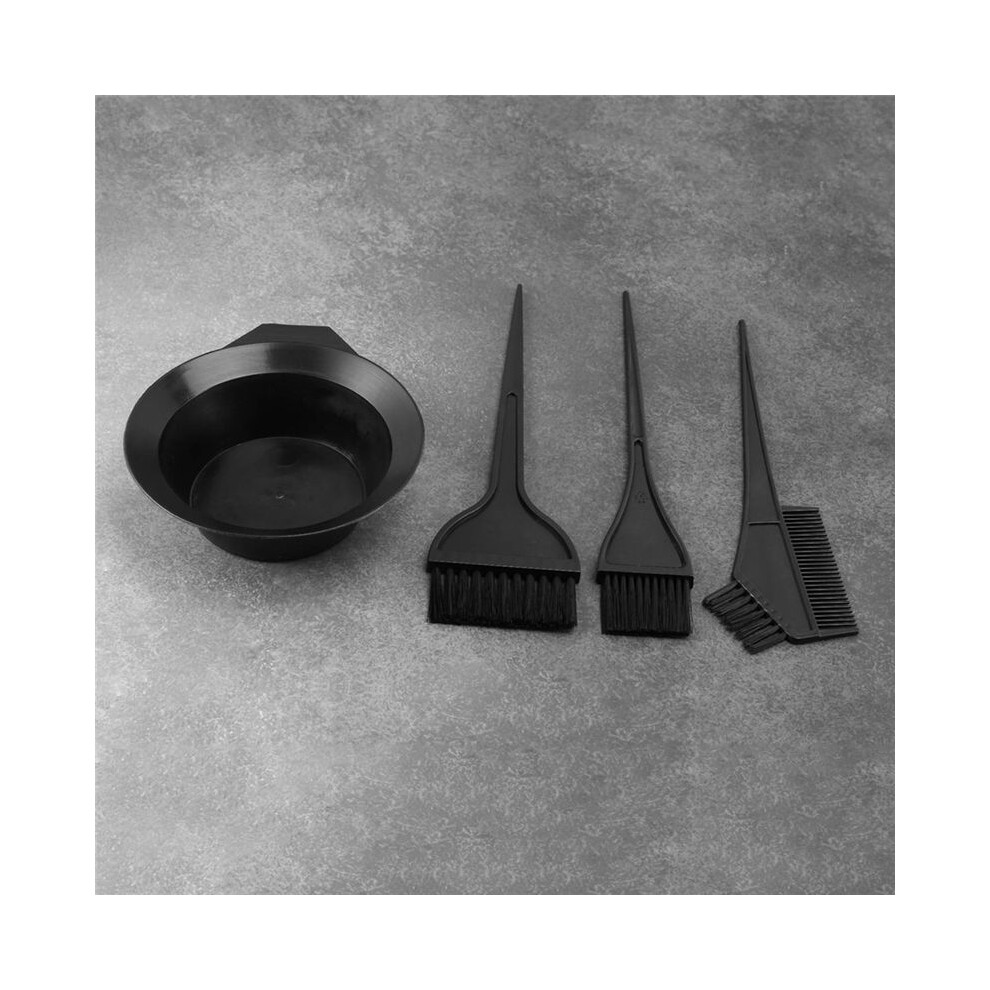 3X Hair Color Dye Bowl Comb Brushes Tool Kit Set Tint Coloring
