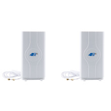 2X 700 - 2600 Mhz 88Dbi 3G 4G Lte Antenne Mobile Antenne Stecker Verbinder Mimo Panel Antenne + 2 Meter (2X Sma-Male)