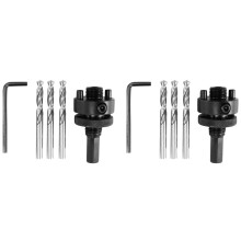 2 set 7/16 Inch Hex Shank Hole Saw Arbor, Fits 1-1/4 Inch to 6 Inch Hole Saw Quick Change Heavy Duty Alloy-Steel Mandrel