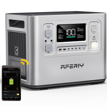 AFERIY P210 Portable Power Station 2400W, 2048Wh LiFePO4 Quick Charge in 1.5H, 240V AC Outlets, UPS, Solar Generator Silver