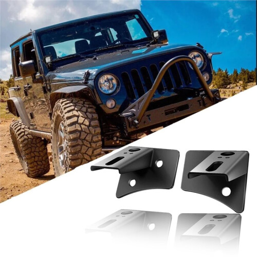 2PC A-Pillar Windshield Hinge Mounting Brackets for Offroad LED Fog Light Work Light for 2007-2017 for  for Wrangle 1