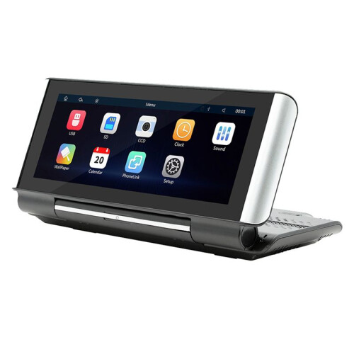 6.86Inch Car Portable Adjustable Flip Screen Car Wireless CarPlay Android Auto Touch Navigation Screen 2