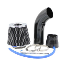 Cool Air Intake Kit, 3inch Universal Car Cool Air Intake Pipe Aluminium Automotive Filter Induction Flow Hose Pipe Kit