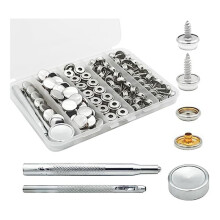 Canvas Snap Kit, 40 Sets Marine Grade Boat Cover Snap Snap Fasteners Stainless Steel Snap Kit for Boat Cover Furniture