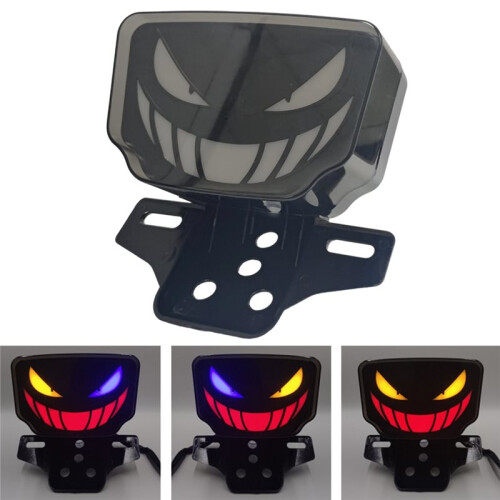 Motorcycle LED Devil Eye Tail Lights Brake Rear Light Lamp Integration Tail with Dynamic Flash for  TMX155 CG125