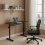 Living And Home 80*60cm Manual Height-Adjustable Office Desk in Black 5