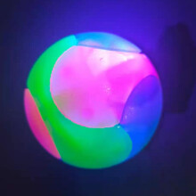 (M) Fun Pet Toys Small Dog Flash Ball Dog Toys Ball TPR Three Color Glowing Elastic Ball Dog Training Throwing The Ball Dogball