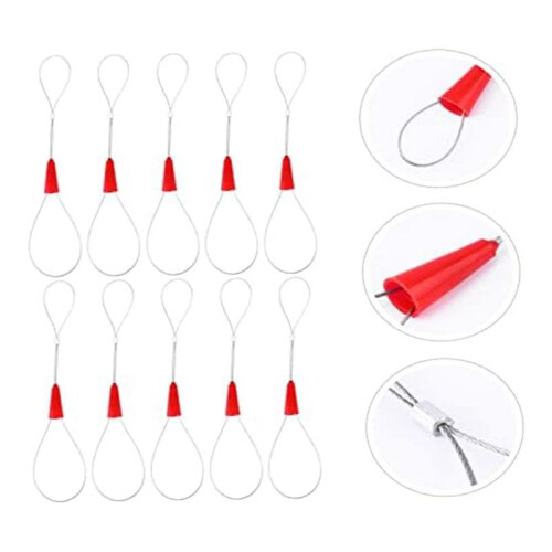 Fishing Tool 10 Pcs Threader Gadgets Wire Cable Wire Tools Cable Puller Wire Red Fish Tape Fastener Tools Electric Wire 1