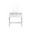 Dressing Table - Wood - White - Rectangular Mirror with 2 Drawers and 3 Open Compartments 1