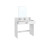Dressing Table - Wood - White - Rectangular Mirror with 2 Drawers and 3 Open Compartments 7
