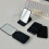 (Pink) Desktop Makeup Mirror Solid Color PU Leather Simple Portable Handheld Makeup Mirror Foldable Student Compact Cute Pocket Mirror 15