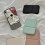 (Pink) Desktop Makeup Mirror Solid Color PU Leather Simple Portable Handheld Makeup Mirror Foldable Student Compact Cute Pocket Mirror 9