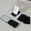 (Pink) Desktop Makeup Mirror Solid Color PU Leather Simple Portable Handheld Makeup Mirror Foldable Student Compact Cute Pocket Mirror 18