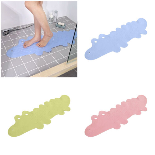 Rutschfeste Duschmatte mit Cartoon-Alligator-Form,-Rosa 2