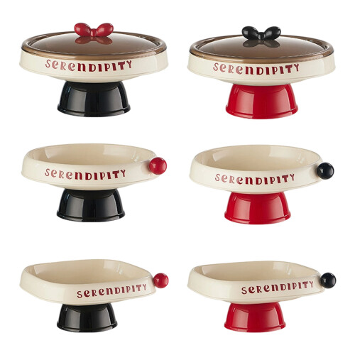 Die elegante-Ein runder Obstteller Creme 1 weiß schwarz 1