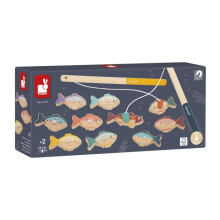 Fishing Game - JANOD - J03063 - FSC Wood - 10 Colorful Fish - 2 Magnetic Rods