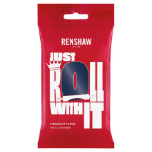 Renshaw Navy Just Roll With It Fondant Icing, 250 g (Pack of 1) - Ready to Roll Icing for Cakes