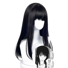 Cosplay Wig Anime Chainsaw Man 2 Protagonist Modeling Headwear Woman Daily Clothing Match Black Long Straight Hair