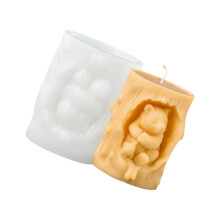 Mooie beer kaars schimmel ornament mallen pleisters mallen-1