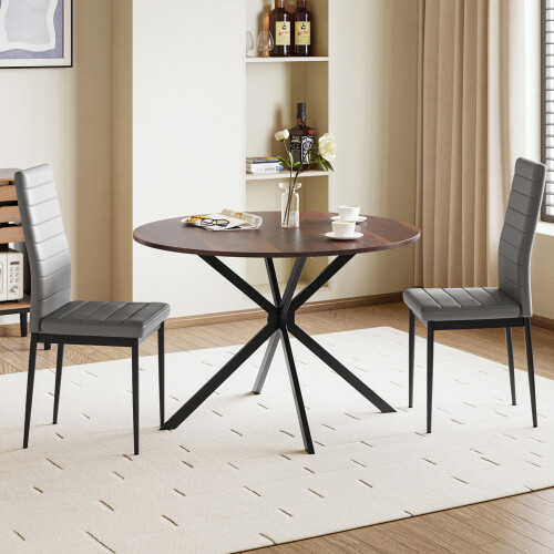 Joolihome Foldable Round Dining Table and 2 Chairs Set