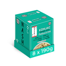 Nashi Shirataki Konjac Fettuccine Pasta (8190g) - Odor Free, Low Calorie - Only 8 Cal & Fat Free, Suitable For Vegan, Gluten-Free, High Fibre