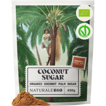 NaturaleBio Coconut Sugar Organic 450g. Natural, Chemical-Free, Unrefined Sweetener. Low Glycemic Index. Nutritious Brown Sugar Alternative From The