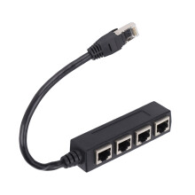 RJ45-splitteradapter 1 till 4-portars smidig överföring utmärkt anslutning nätverkskabeladapter