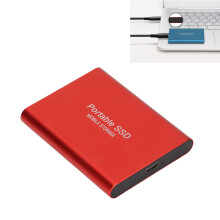 Extern SSD Hållbar Bärbar USB 3.1-överföring Kompakt Bärbar Bekväm Praktisk Hårddisk för Win10 för iOS Röd 2TB