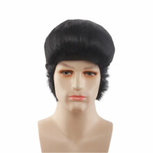 Cosplay Wig Daily Wear Melt Fibers Masquerade Party Stage Performance Black Short Hair