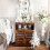 Storage Cupboard - Wood - Rustic Brown - Louvered Doors and Adjustable Shelf 3