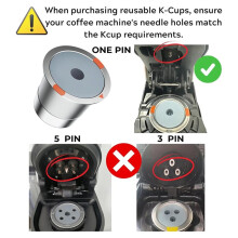 Herbruikbare voor 2.0 en 1.0, Universeel Navulbaar Filter van Roestvrij Staal voor de Meeste Koffiezetapparaten, 2 Stuks