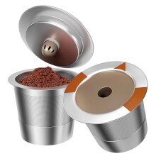 Cápsula K Reutilizable para 2.0 1.0, Filtro Universal Recargable de Acero Inoxidable para la Mayoría de Cafeteras, Paquete de 2